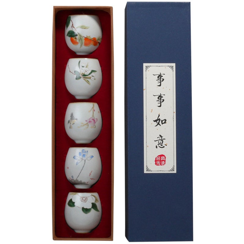 Ceramic Kung Fu Tea Cup Gift Box Tea Set Master Cup acacuss
