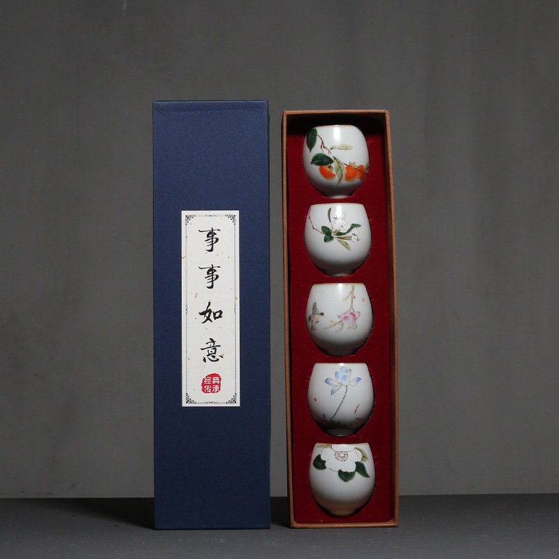 Ceramic Kung Fu Tea Cup Gift Box Tea Set Master Cup acacuss
