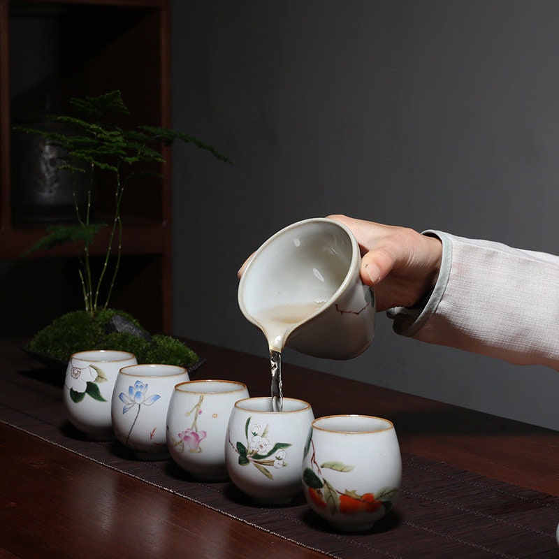 Ceramic Kung Fu Tea Cup Gift Box Tea Set Master Cup acacuss