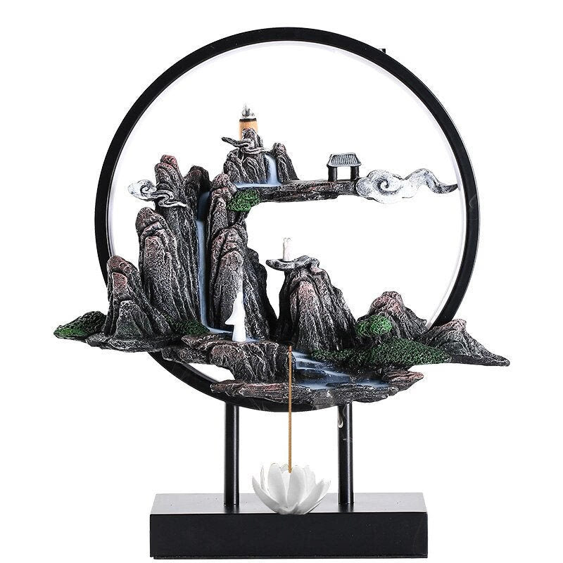 Ceramic Lotus Incense Burner Led Lamp Modern Rockery acacuss