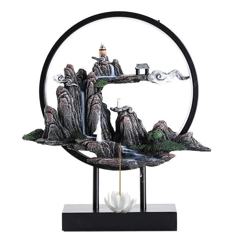 Ceramic Lotus Incense Burner Led Lamp Modern Rockery acacuss