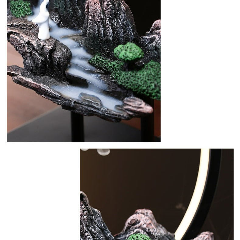 Ceramic Lotus Incense Burner Led Lamp Modern Rockery acacuss