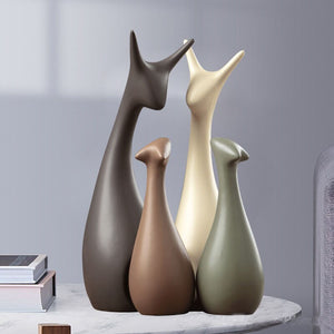 Ceramic Nordic deer ornaments Creative New Chinese Living Room Home TV Cabinet Wine Cabinet Decoration Crafts acacuss