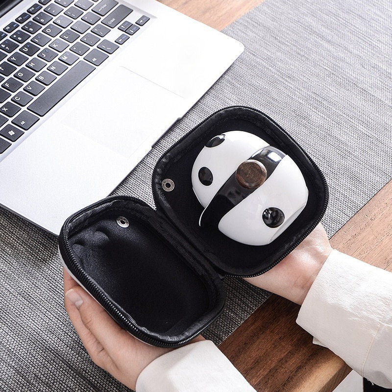 Ceramic Panda Teapots with 2 Cups A Tea Sets Portable Travel Office Chinese Tea Set  Mini Carrying Bag Filter Tea Cup Fine Gift acacuss