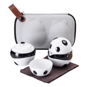 Ceramic Panda Teapots with 2 Cups A Tea Sets Portable Travel Office Chinese Tea Set  Mini Carrying Bag Filter Tea Cup Fine Gift acacuss