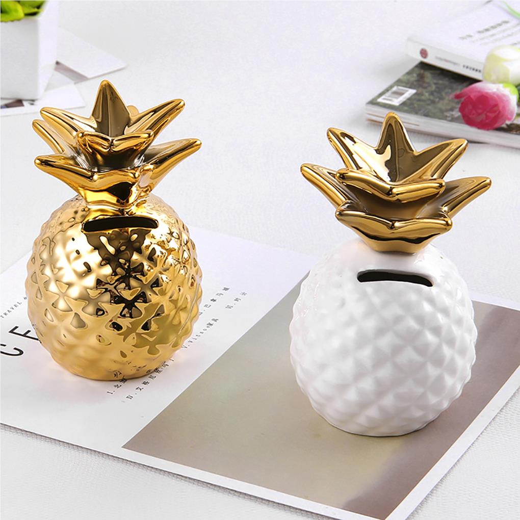 Ceramic Pineapple Piggy Bank Cute Nordic Style Table Decor Money Box acacuss
