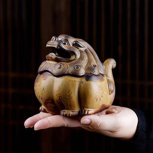 Ceramic Pixiu Plate Incense Burner Antique Household Indoor Incense Burner Tea Table Home Decoration Lucky Decoration acacuss