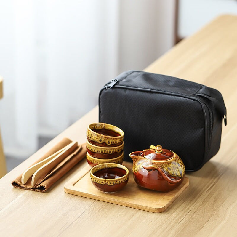 Ceramic Portable Tea Set acacuss
