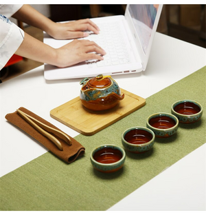 Ceramic Portable Tea Set acacuss