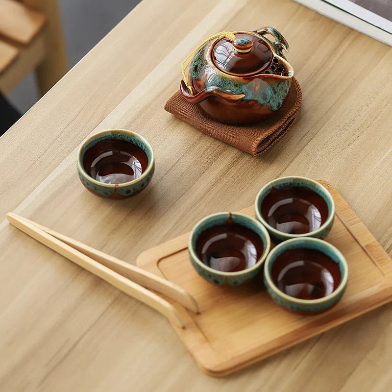 Ceramic Portable Tea Set acacuss