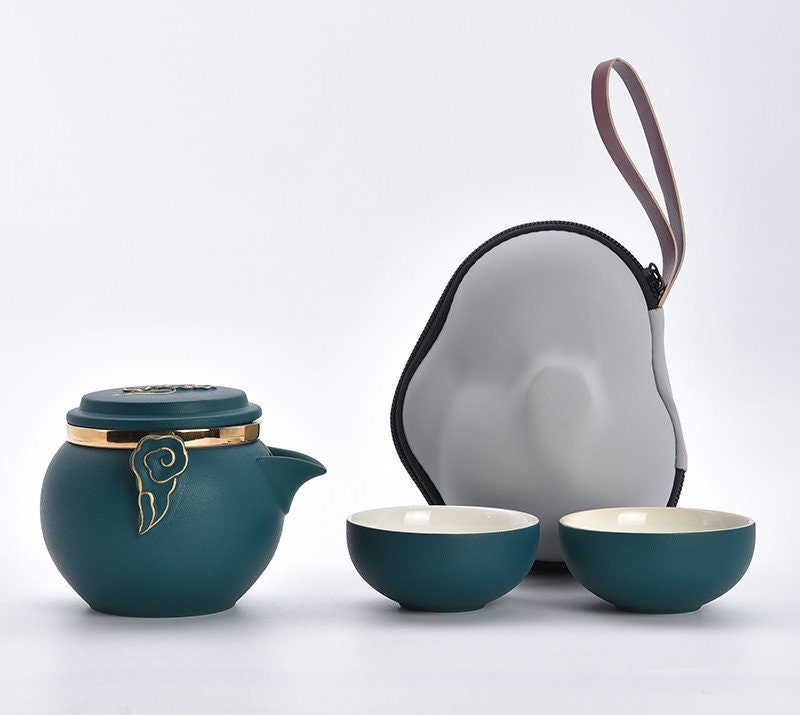 Ceramic Portable Travel Tea Set Outdoor acacuss