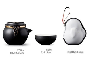 Ceramic Portable Travel Tea Set Outdoor acacuss