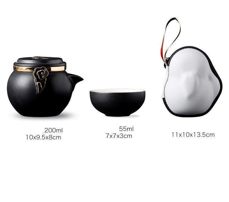 Ceramic Portable Travel Tea Set Outdoor acacuss