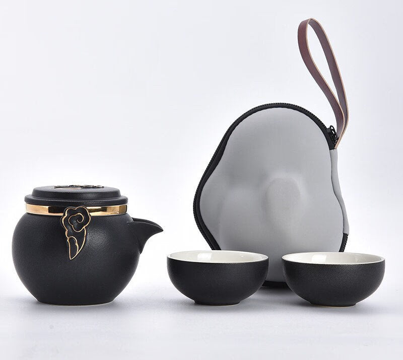 Ceramic Portable Travel Tea Set Outdoor acacuss