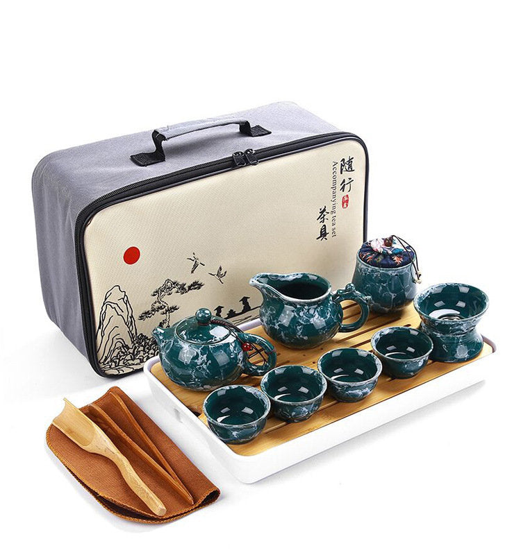 Ceramic Portable Travel Tea Set acacuss