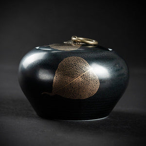 Ceramic Sealed Home Storage Tea Retro Simple 1000ml Tea Caddy Pot acacuss