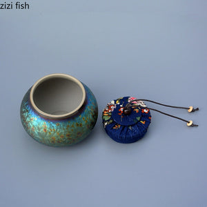 Ceramic Tea Box Moisture Proof Sealed Jar Tea Caddy Storage Tank Decorative Jar Storage Box Tea Container Tea Organizer Tea Can acacuss