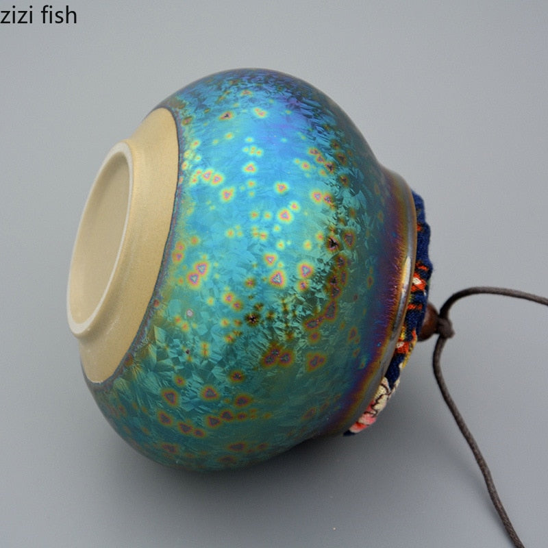 Ceramic Tea Box Moisture Proof Sealed Jar Tea Caddy Storage Tank Decorative Jar Storage Box Tea Container Tea Organizer Tea Can acacuss