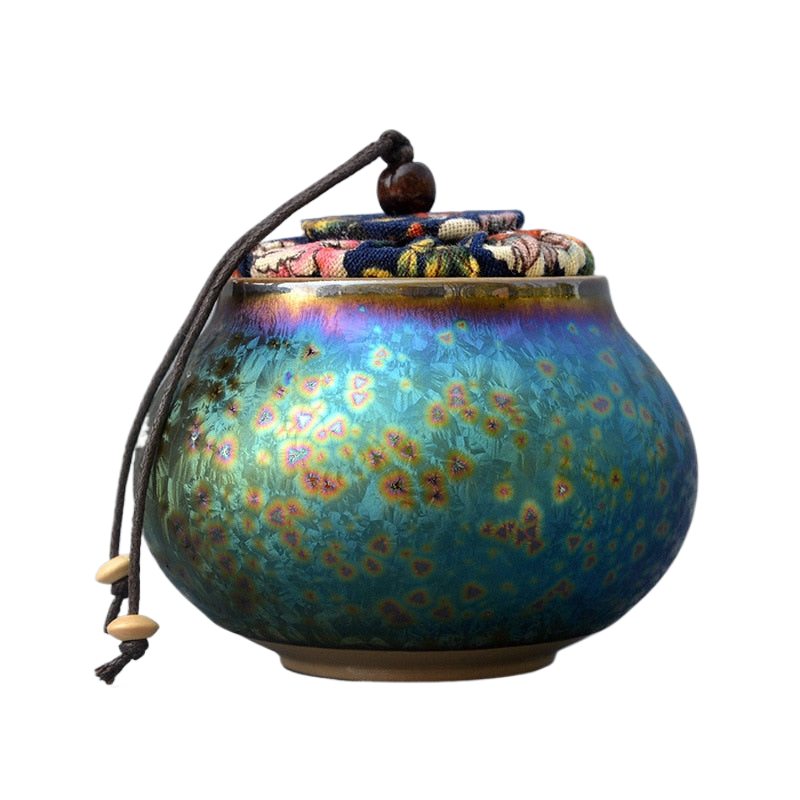Ceramic Tea Box Moisture Proof Sealed Jar Tea Caddy Storage Tank Decorative Jar Storage Box Tea Container Tea Organizer Tea Can acacuss
