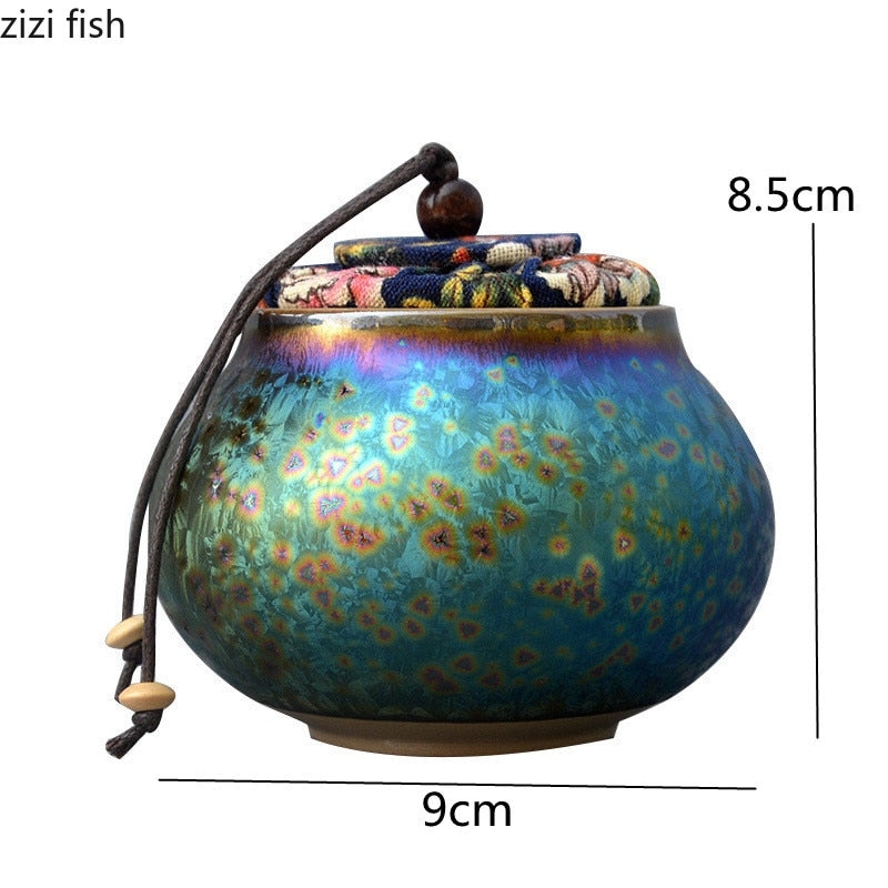 Ceramic Tea Box Moisture Proof Sealed Jar Tea Caddy Storage Tank Decorative Jar Storage Box Tea Container Tea Organizer Tea Can acacuss
