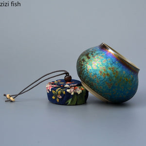 Ceramic Tea Box Moisture Proof Sealed Jar Tea Caddy Storage Tank Decorative Jar Storage Box Tea Container Tea Organizer Tea Can acacuss