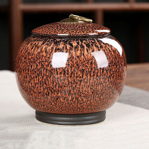 Ceramic Tea Box Tea Caddy Moisture Proof Sealed Jar Storage Tank Candy Jar Tea Container Tea Organizer Grain Tank Decorative Jar acacuss