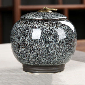 Ceramic Tea Box Tea Caddy Moisture Proof Sealed Jar Storage Tank Candy Jar Tea Container Tea Organizer Grain Tank Decorative Jar acacuss