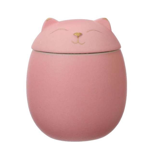 Ceramic Tea Caddy Cute Cat Pattern Portable Sealed Tea Leaf Containers Trave acacuss