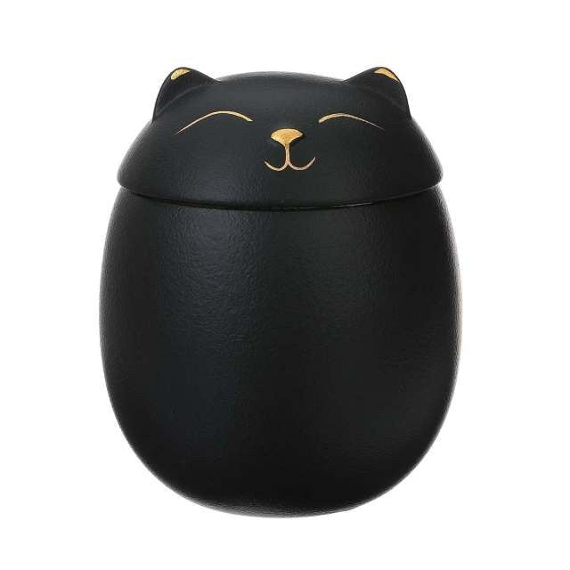 Ceramic Tea Caddy Cute Cat Pattern Portable Sealed Tea Leaf Containers Trave acacuss