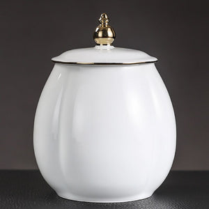 Ceramic Tea Caddy Large Storage Tank Decoration Accessories Sealed Jar Tea Caddies Food Finishing Tank Candy Jar Tea Organizer acacuss