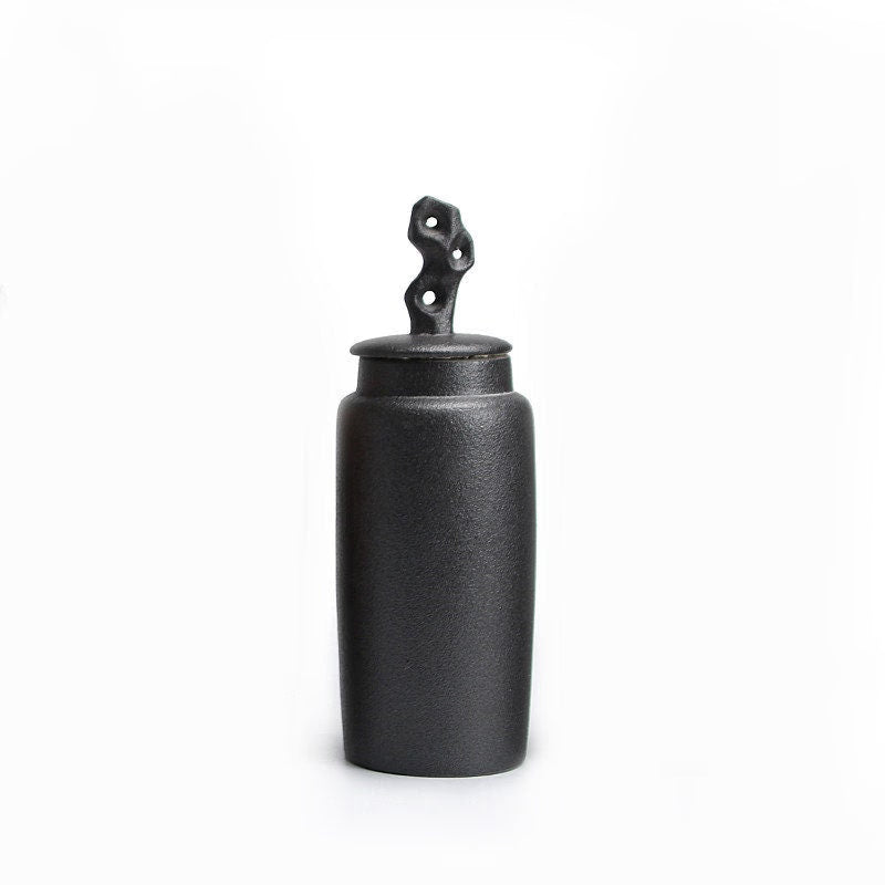 Ceramic Tea Caddy Retro Chinese Sealed Decoration Moisture-proof acacuss
