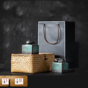 Ceramic Tea Caddy Sealed Small Storage Household Seal Decoration acacuss