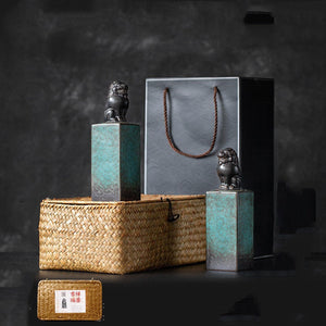 Ceramic Tea Caddy Sealed Small Storage Household Seal Decoration acacuss