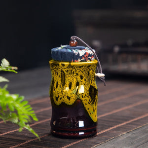 Ceramic Tea Caddy Tea Box Tea Container Storage Tank Sealed Jar Grain Tank Candy Jar Tea Organizer Tea Can Desktop Storage Box acacuss