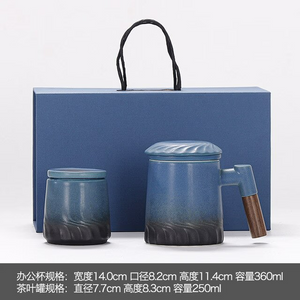Ceramic Tea Mug Water Separation Filter Cup With Lid acacuss