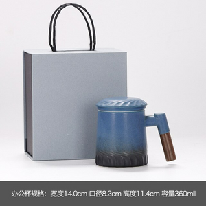 Ceramic Tea Mug Water Separation Filter Cup With Lid acacuss