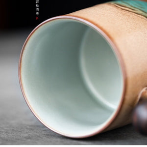 Ceramic Tea Mug With Lid and infuser acacuss
