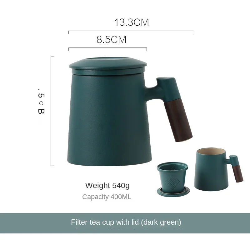 Ceramic Teacups Tea Separation Tea Cups Personalized Office Water Cups Male Drinking Tea Cups Tea Sets acacuss