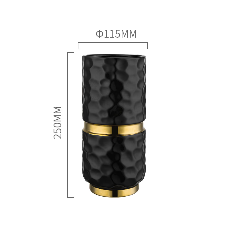 Ceramic Vase Black acacuss