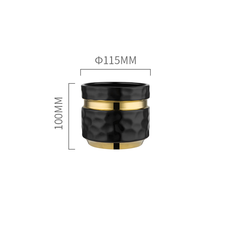 Ceramic Vase Black acacuss