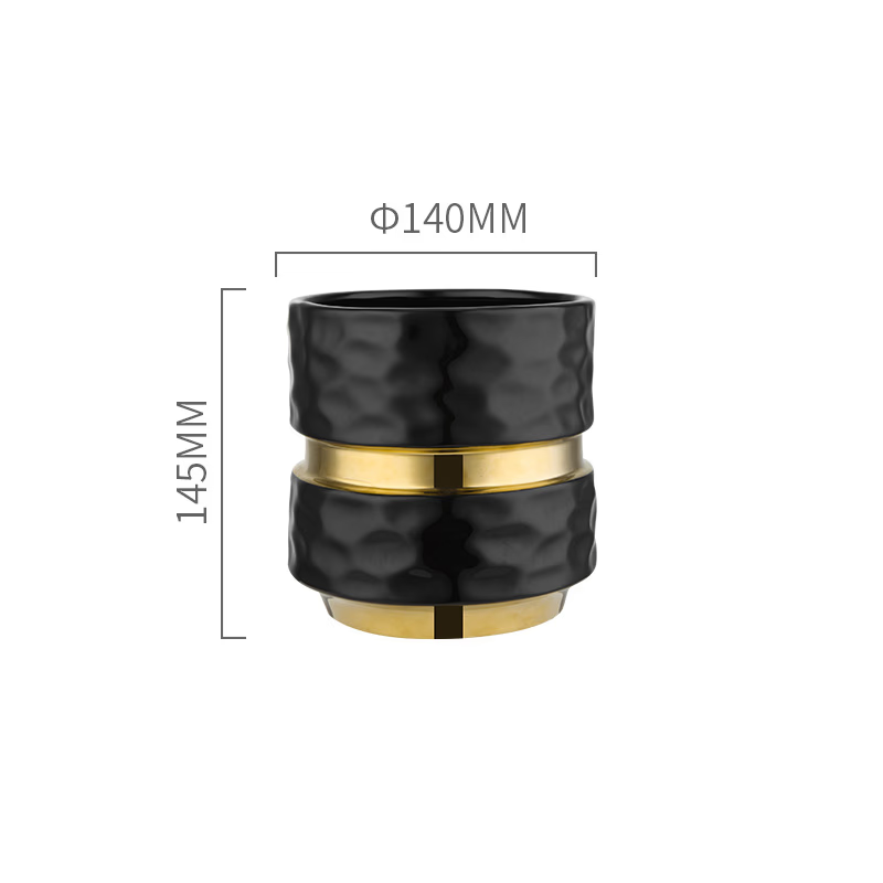 Ceramic Vase Black acacuss
