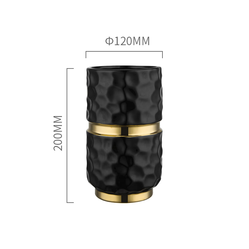 Ceramic Vase Black acacuss