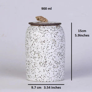 Ceramic airtight coffee canister acacuss