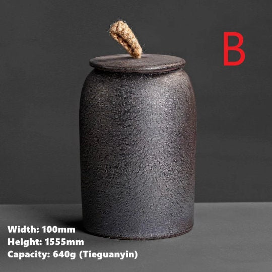 Ceramic airtight coffee canister acacuss