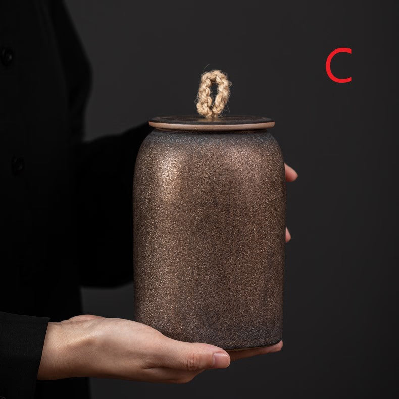 Ceramic airtight coffee canister acacuss
