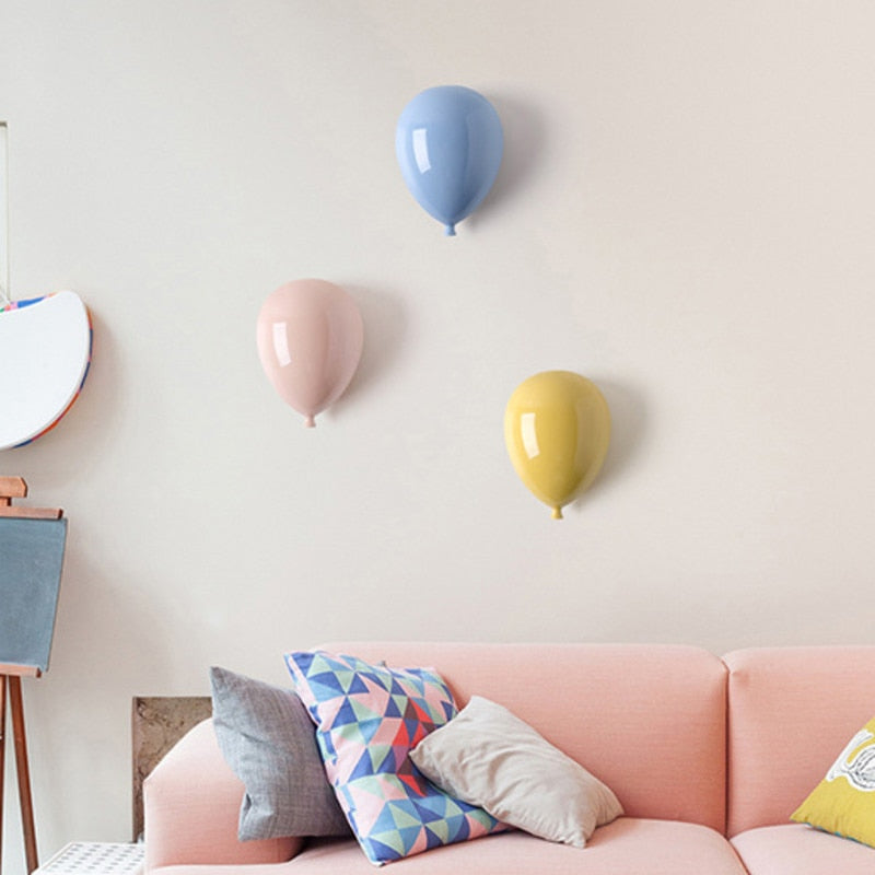 Ceramic balloon wall hanging decoration wall hanging art children's room decoration home decoration accessories sculpture gifts acacuss