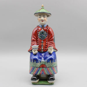 Ceramic chinese emperor statue, Hand painted ceramic figurine, Colorful porcelain, Home decoration acacuss