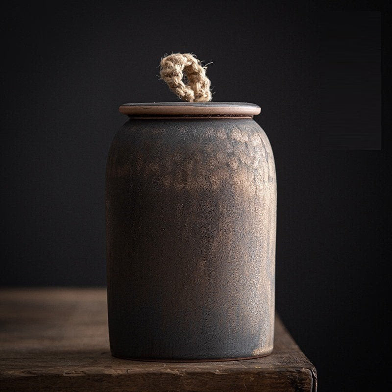 Ceramic coffee canister acacuss