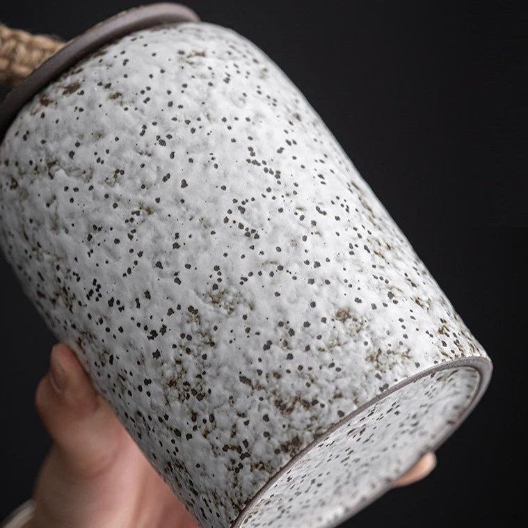 Ceramic coffee canister acacuss
