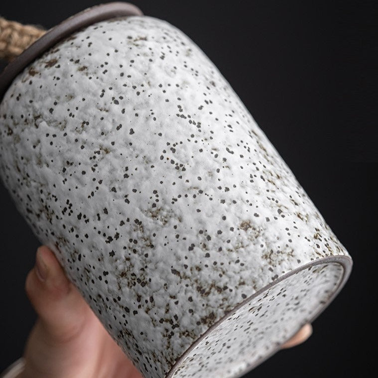 Ceramic coffee canister acacuss